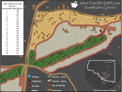 Ghost Town Disc Golf Map