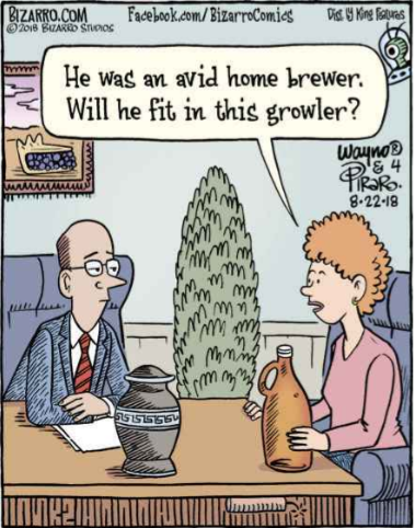 He was an avid homebrewer. Will he fit in this growler?